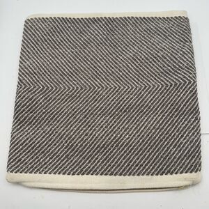 Pottery Barn Textured Woven Gray Cotton Decorative Throw Pillow Cover 20x20